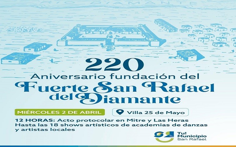   Fuerte San Rafael del Diamante: Desfiles, acto y shows fueron para celebran sus 220 años