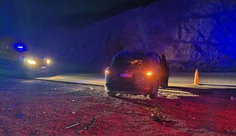 Chocaron dos Toyotas en el Mirador de la Cuesta R144